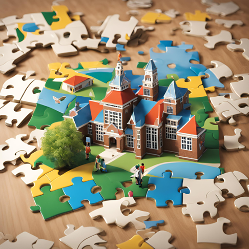 Puzzle der Schulentwicklung, mit Canva KI-generiert.